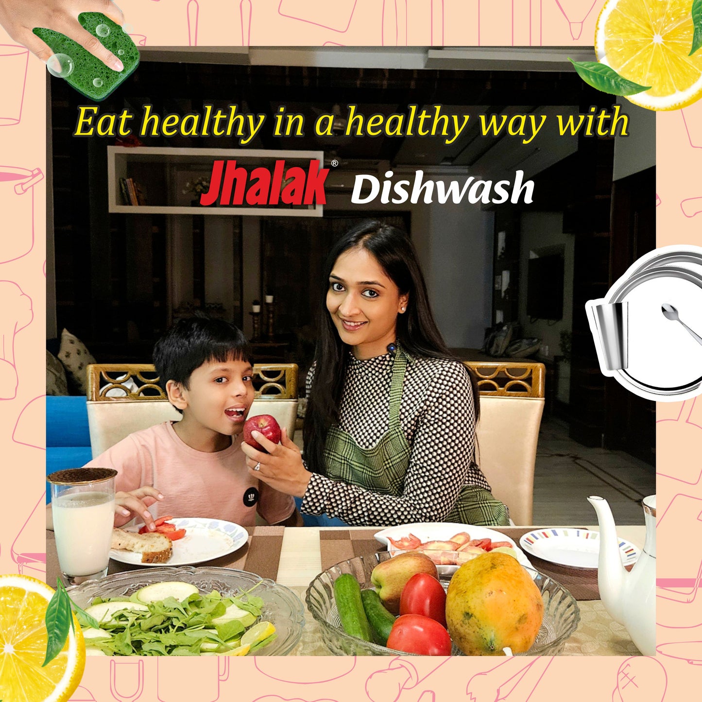 Bac à vaisselle rose Jhalak 500 grammes - lot de 2 - 1 kg